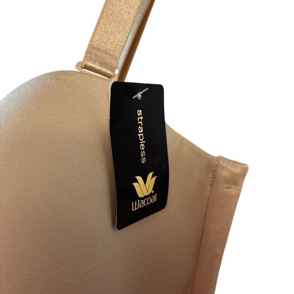Wacoal Bra 40DD Tan Staying Power Wire Free Strapless Convertible Bra Sand New - Picture 3 of 12